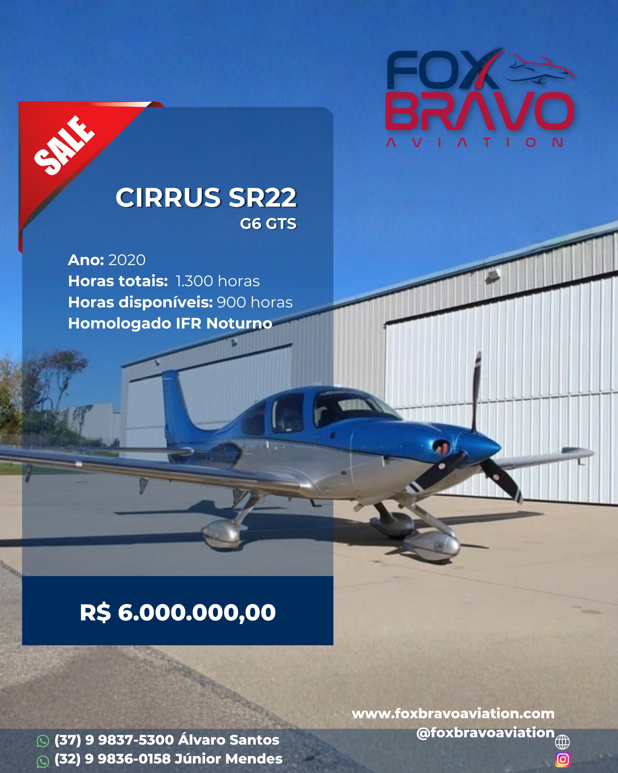 Aeronave 2020 – CIRRUS G6 GTS
