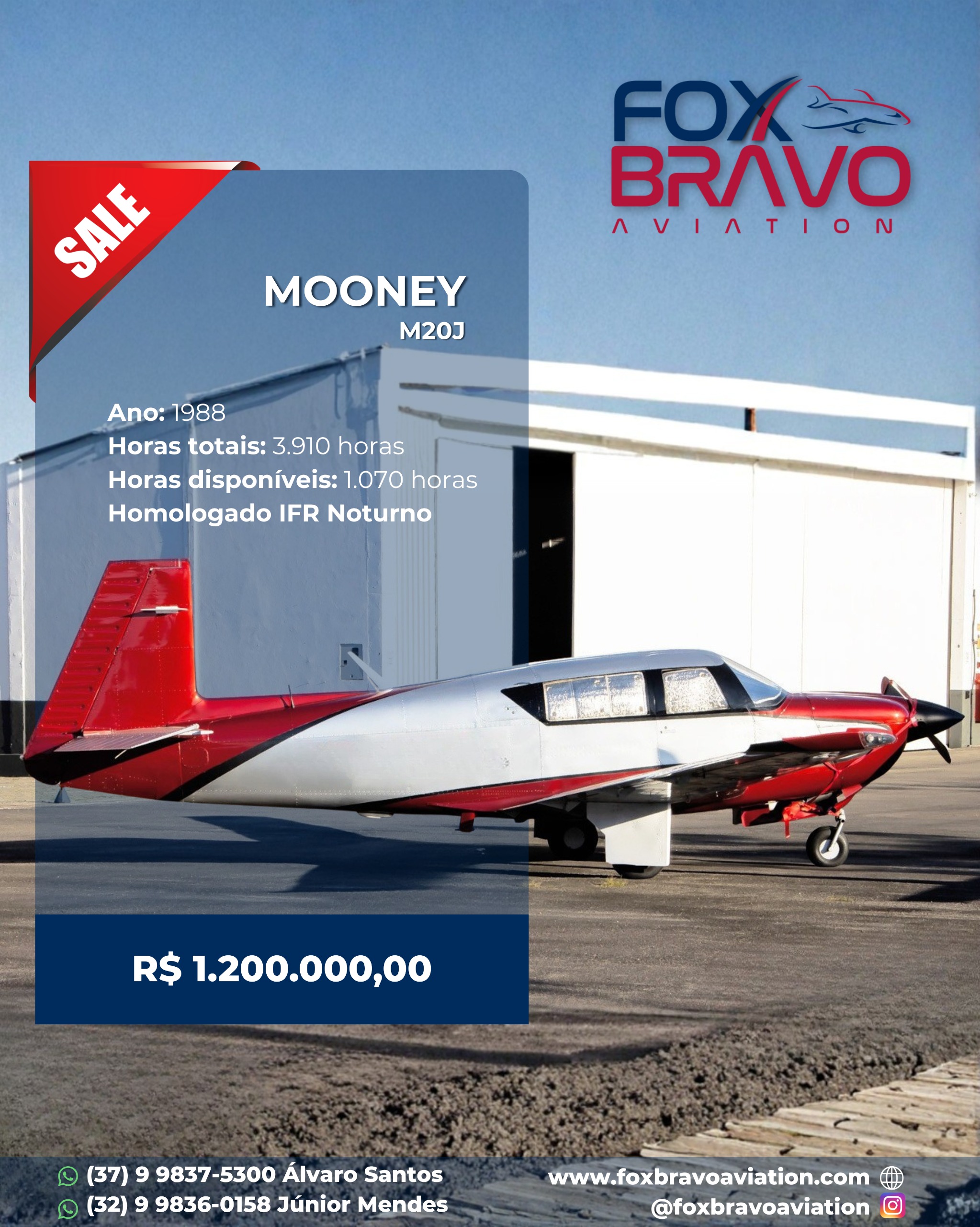 Aeronave 1988 – MOONEY M20J